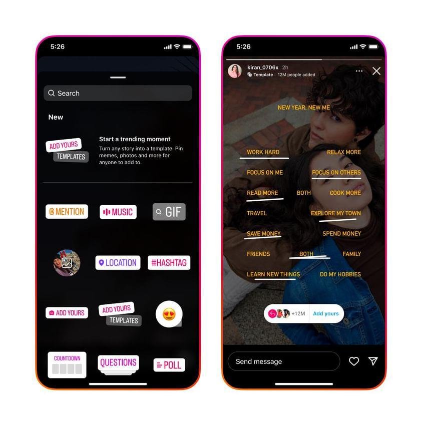 How to create your "Add New Template" on Instagram Screenshot of How to create your "Add New Template" on Instagram