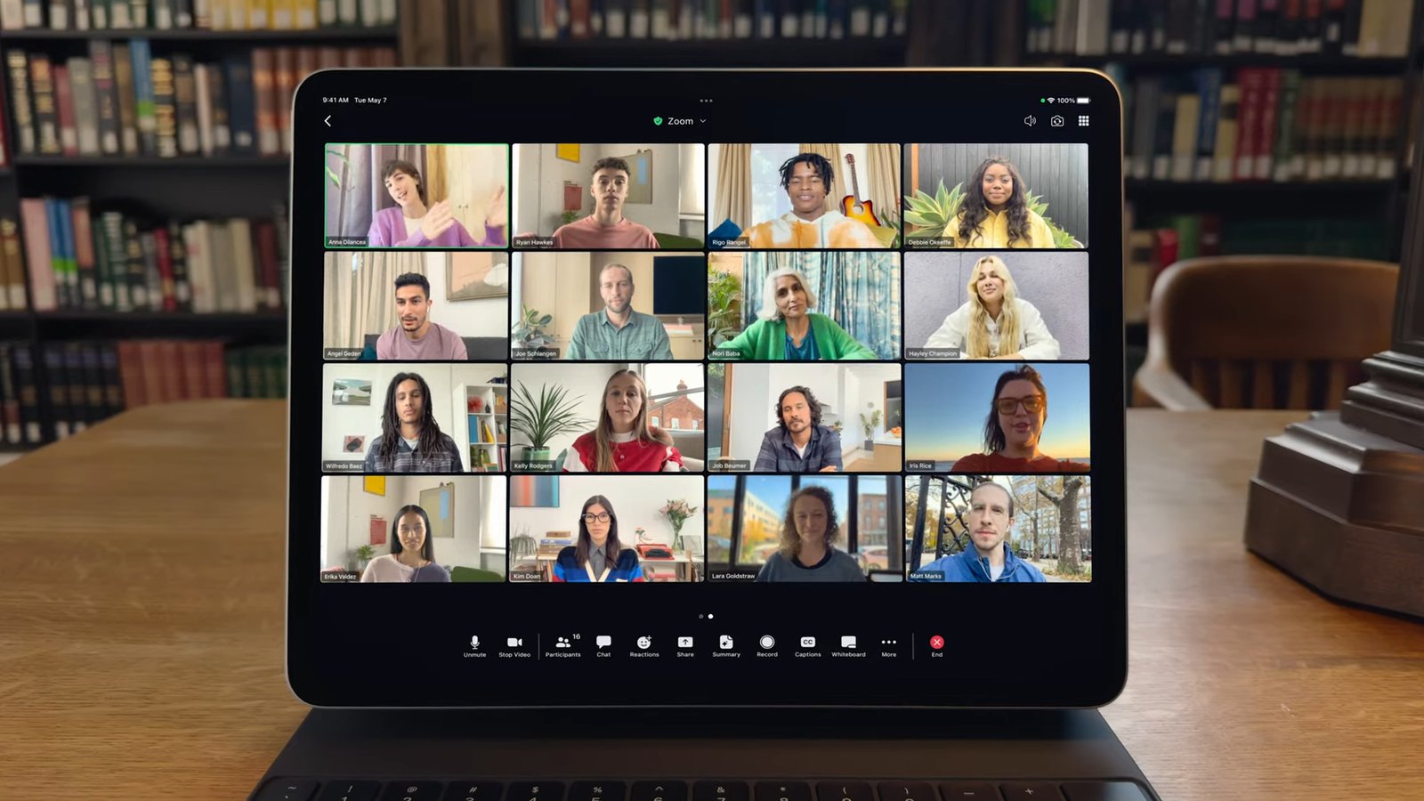 New Apple iPad Air: Landscape Camera Apple's new iPad Air features the redesigned landscape camera for improved video calls.