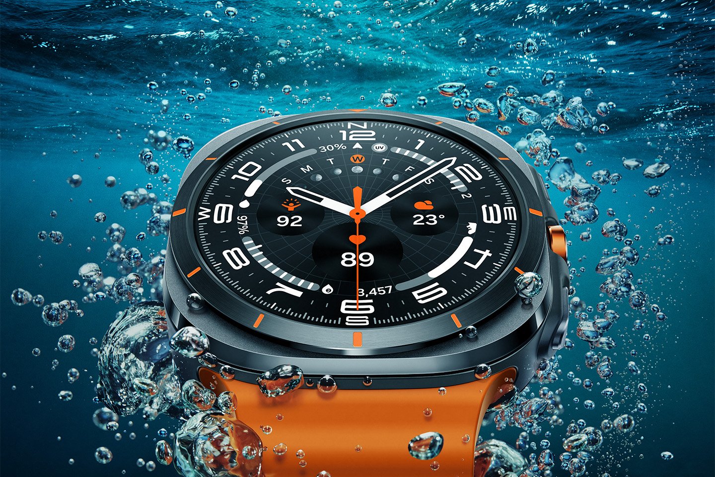 Samsung Galaxy Watch Ultra: Designed for Fitness and Durability Samsung Galaxy Watch Ultra smartwatch with a durable design, suitable for swimming