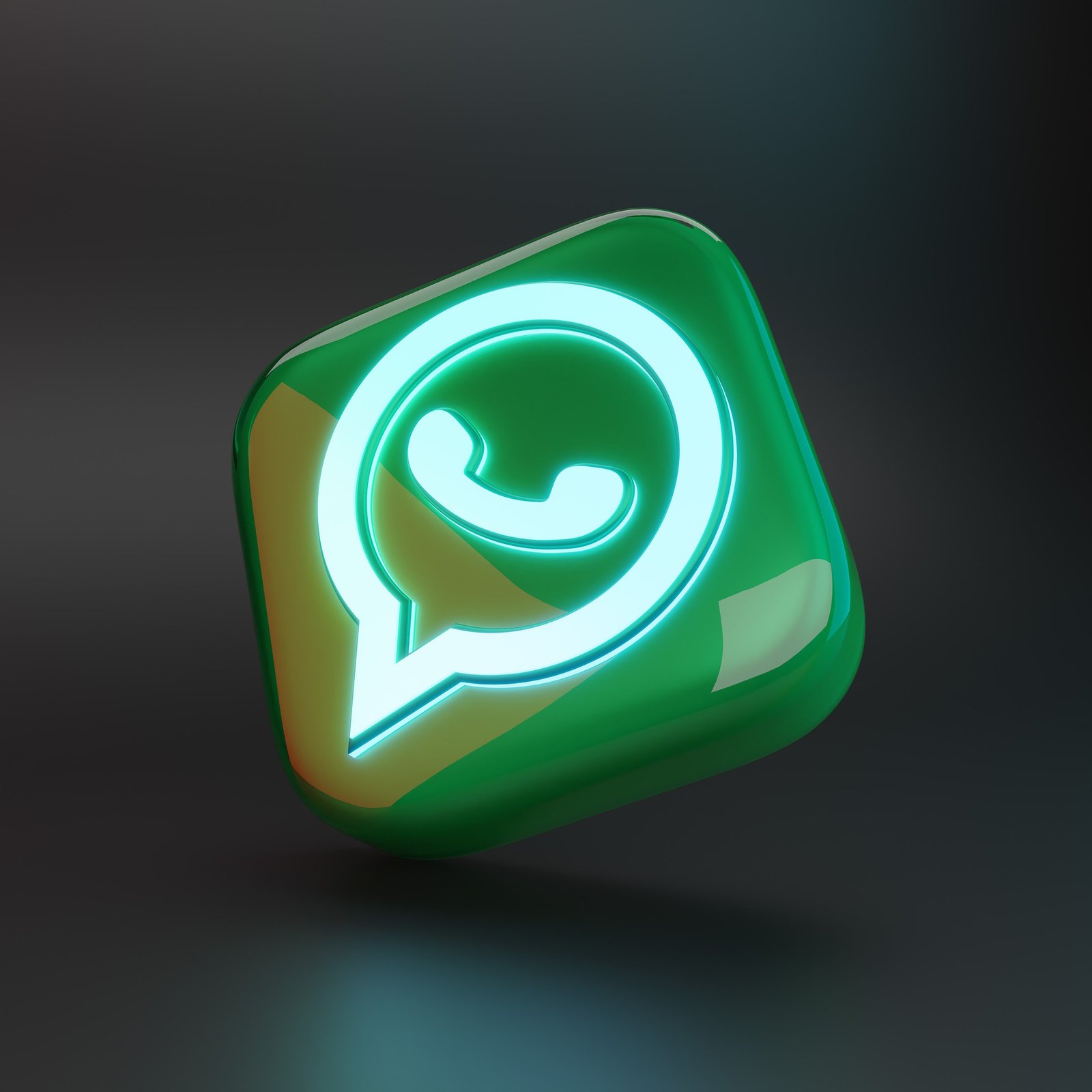 WhatsApp Favorite Chats Filter 3D rendering of a glowing WhatsApp icon with a starburst in the background