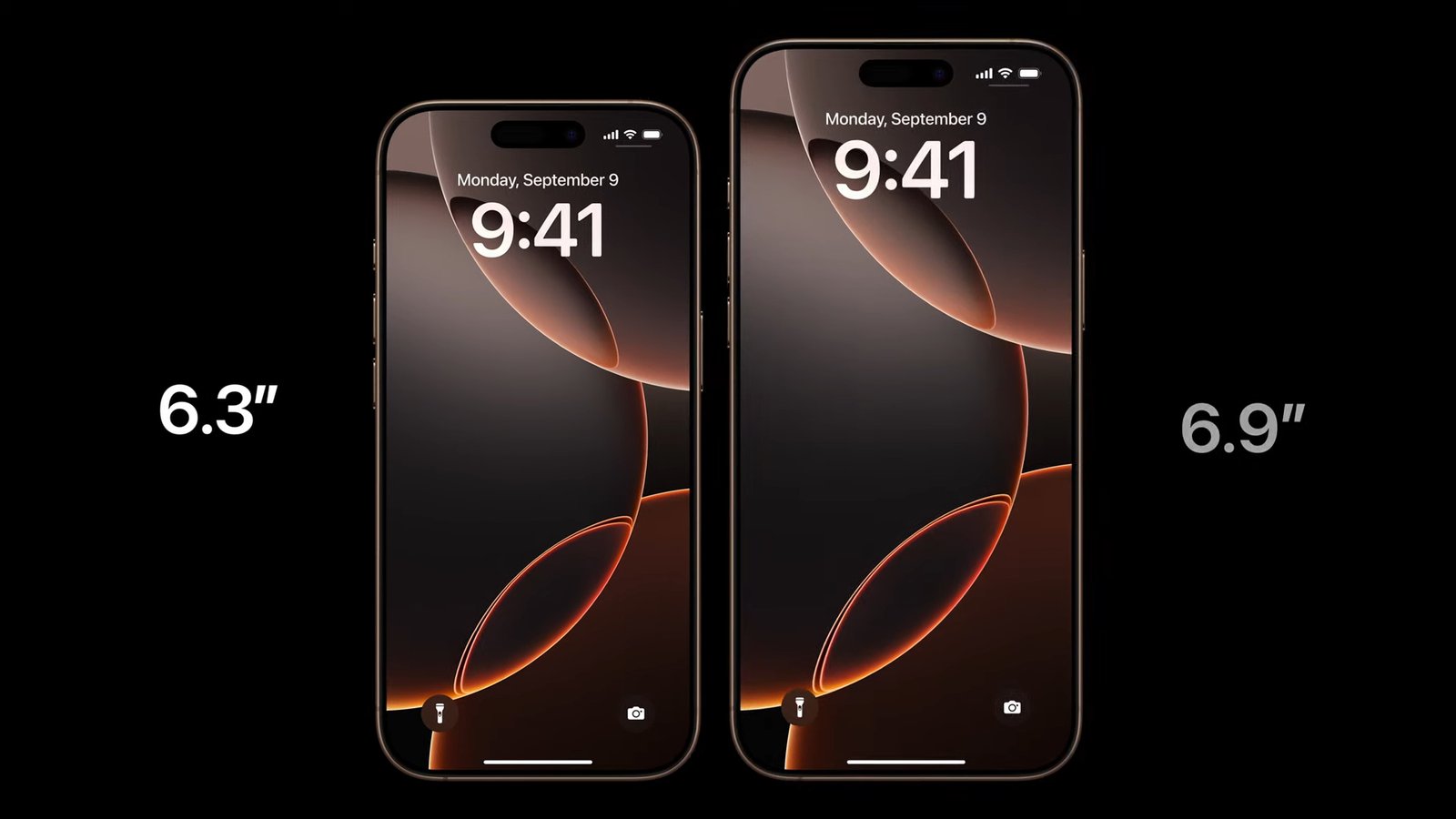 Bigger is Better: Discover the Larger Displays on the iPhone 16 Pro and Pro Max iPhone 16 Pro and Pro Max side-by-side comparison showcasing their larger displays and slimmer bezels.