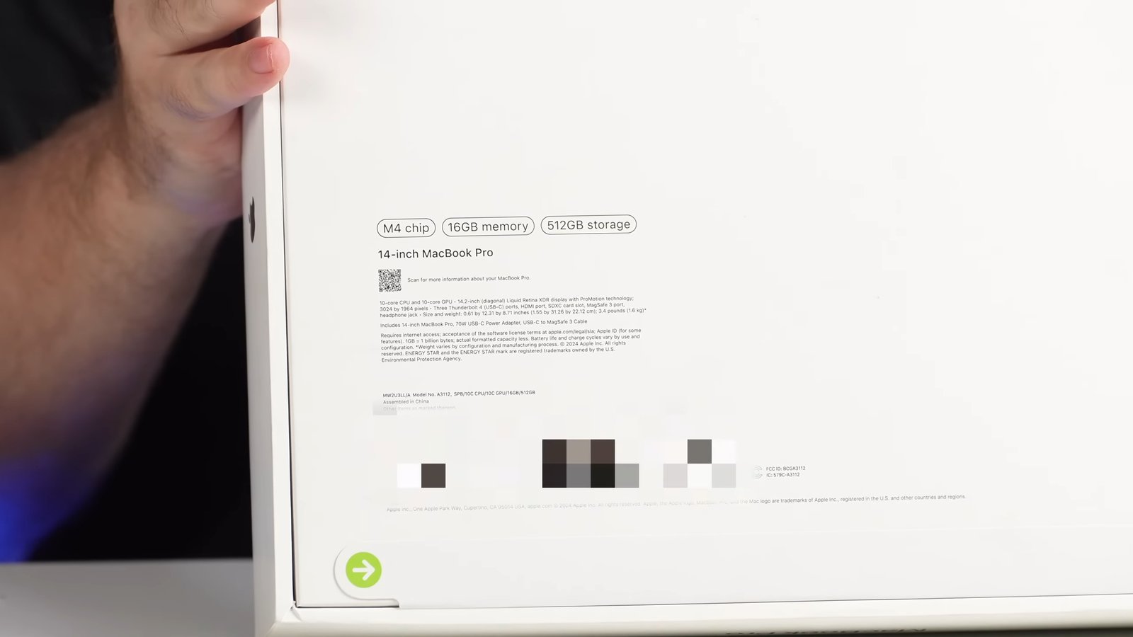 M4 MacBook Pro Specifications Revealed: A Closer Look at the Leaked Device Leaked image of the M4 MacBook Pro packaging, revealing the device's key features.