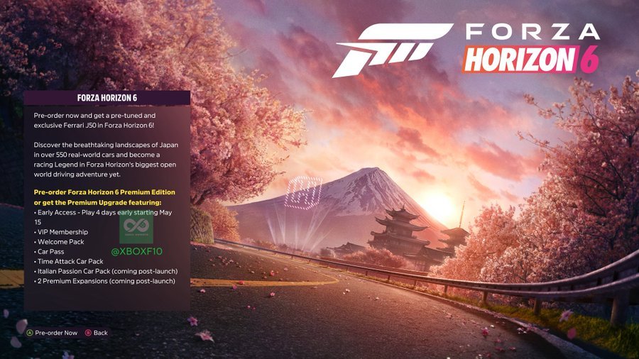 Leaked Forza Horizon 6 Menu: May 15 Early Access & Japan Setting Forza Horizon 6 Japan pre-order menu leak confirms May 19 release date.
