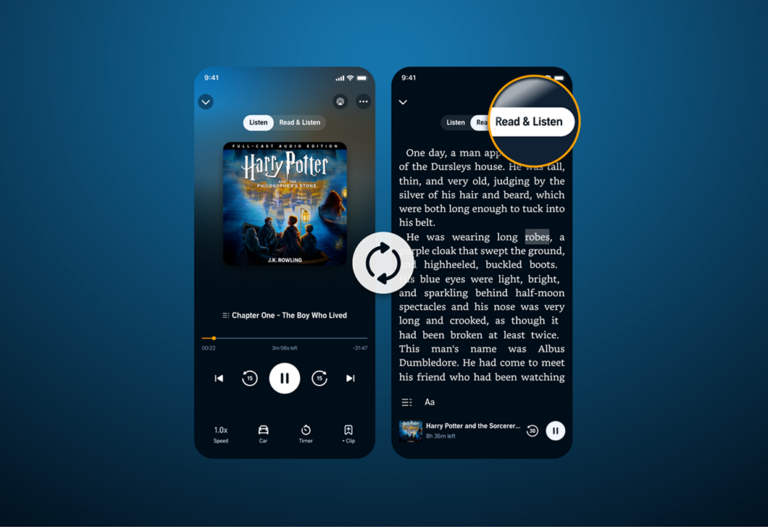 Audible new Read & Listen feature is here: Text inside the app