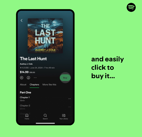 Finally! Spotify iPhone App now lets you directly buy audiobooks