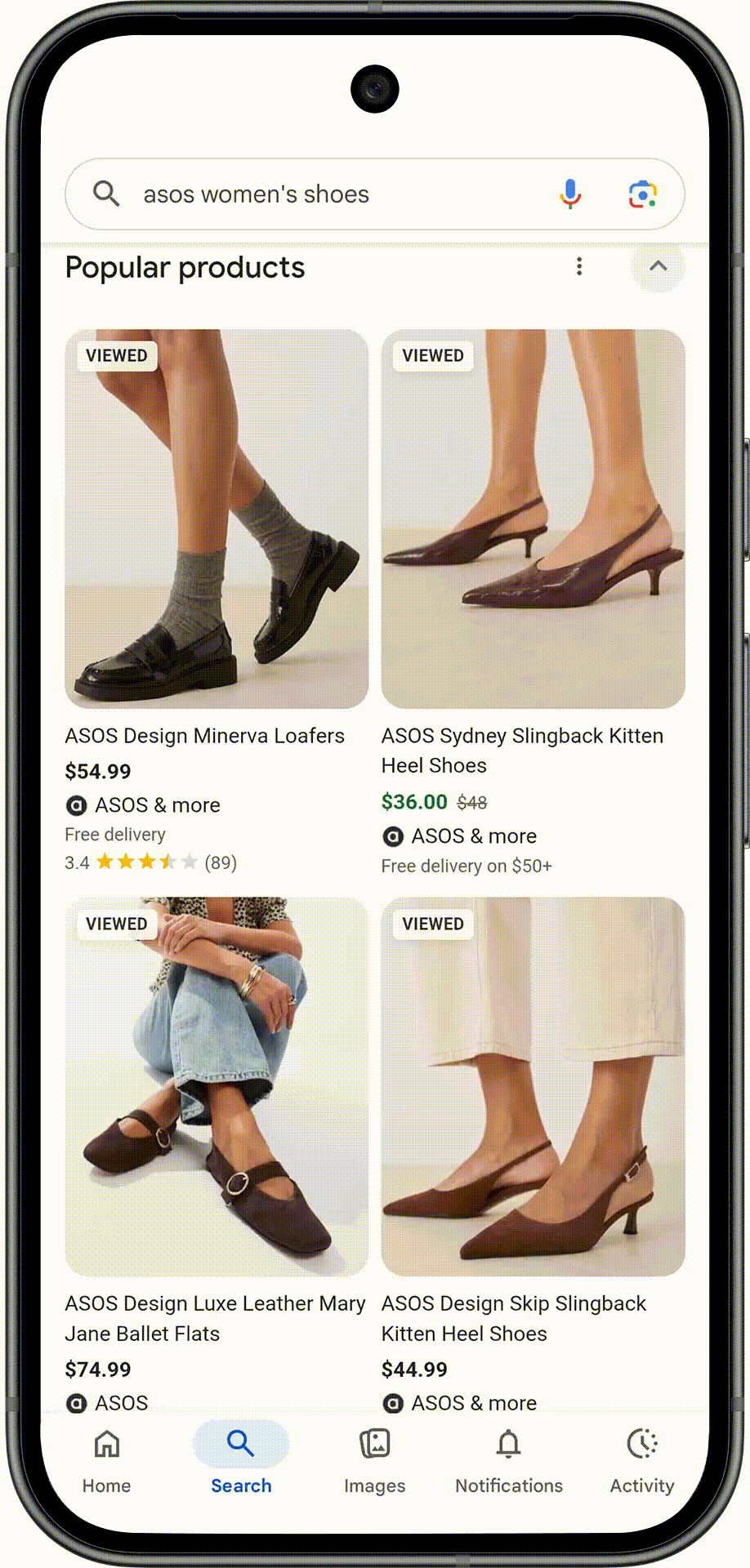 Google AI Try-On: Instant virtual sneaker change animation Animated demonstration of Google AI Try-On for sneakers, showing a full-body photo of a person instantly changing the style and color of their footwear.