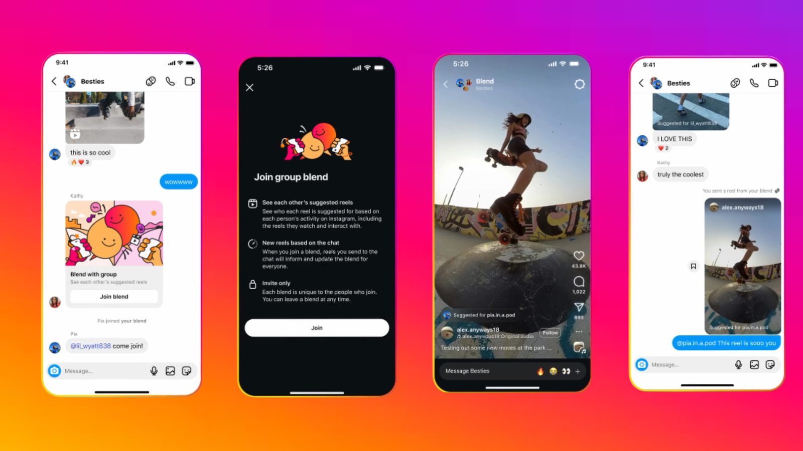 Get Started with Instagram Blend: Join a Shared Reels Feed with Your Group Instagram Blend Join Screen: Friends Sharing Collaborative Reels Feed