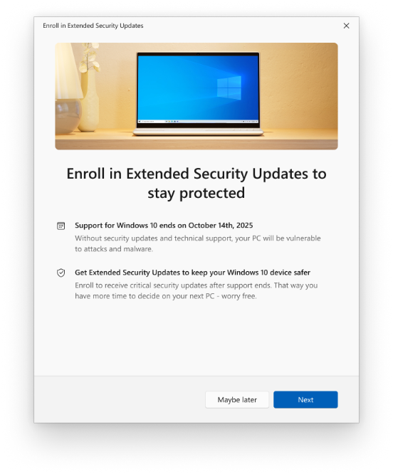 Windows 10 Extended Security Updates are Now Truly Free for EU Consumers