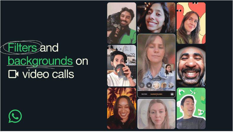 WhatsApp Introduces Exciting New Filters and Backgrounds for Video Calls