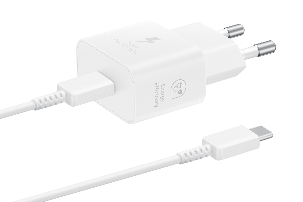 Samsung 25W PPS Charger with GaN - Slim and Efficient Charging Solution